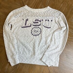 LSU 47 Brand Heather Gray Knit shirt